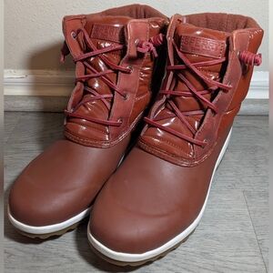 Sperry Women's Maritime Repel Snow Boots Red Nylon